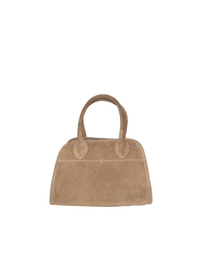 Leather handbag with shoulder strap -...