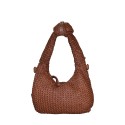Borsa da spalla in pelle intrecciato effetto vintage - PN58864