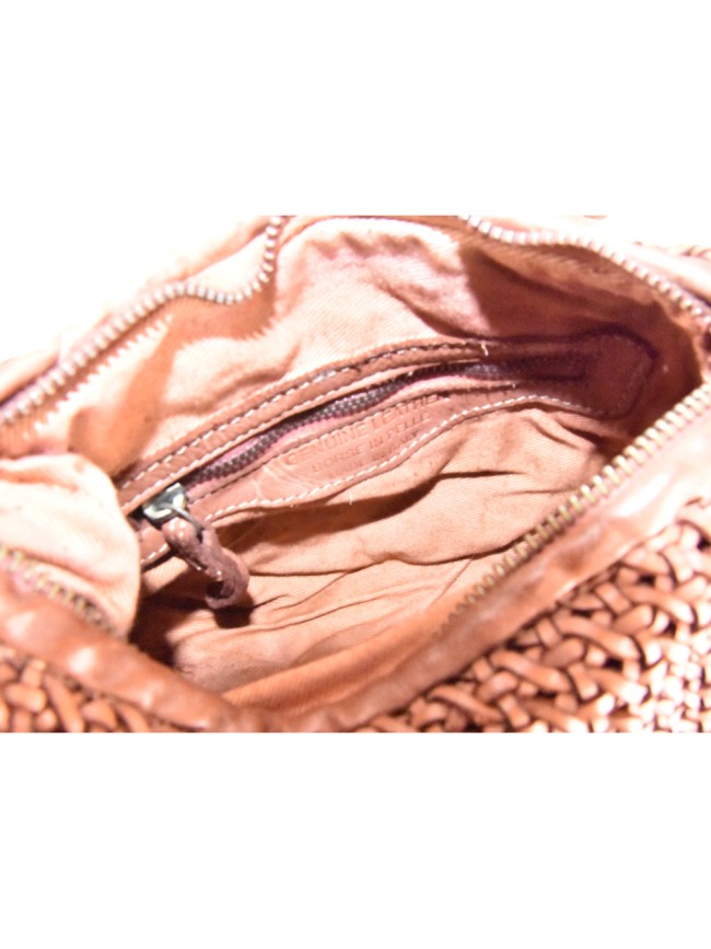 Borsa da spalla in pelle intrecciato...