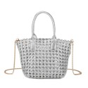 Woman woven synthetic leather hand bag - PF721