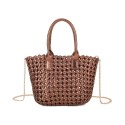 Woman woven synthetic leather hand bag - PF721