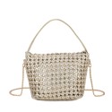 Woman woven synthetic leather hand bag - PF72