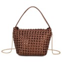 Woman woven synthetic leather hand bag - PF72
