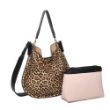 Woman synthetic leopard leather shoulder bag - PF812