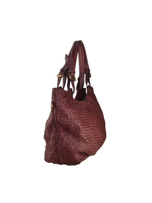 Woman washed woven leather... 2