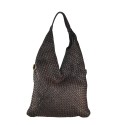 Woman washed woven leather bag - SN58864