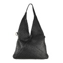 Borsa da spalla in pelle intrecciato effetto vintage - SN58864