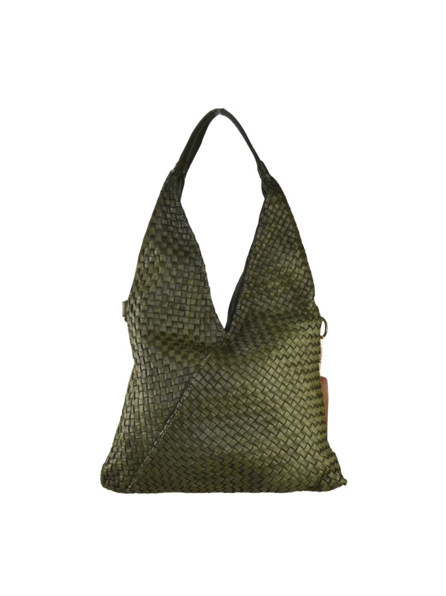 Borsa da spalla in pelle intrecciato...