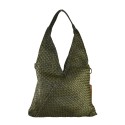 Borsa da spalla in pelle intrecciato effetto vintage - SN58864