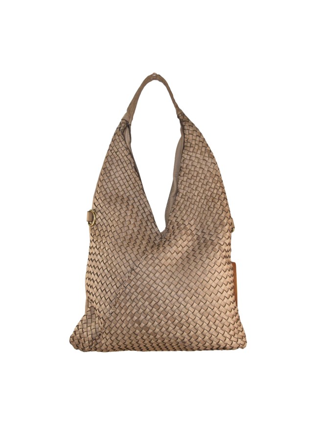 Borsa da spalla in pelle intrecciato...