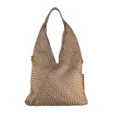 Borsa da spalla in pelle intrecciato effetto vintage - SN58864