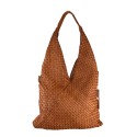 Borsa da spalla in pelle intrecciato effetto vintage - SN58864