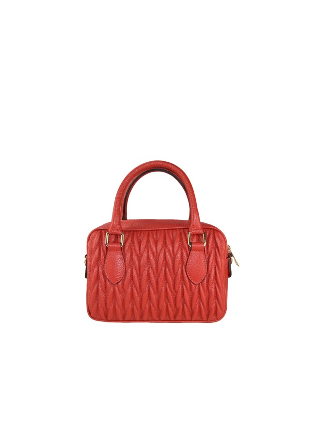 Leather handbag with shoulder strap - MU35838