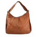 Woven vintage leather convertible shoulder bag in backpack vintage - QZ55861