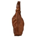 Borsa da spalla convertibile in zaino pelle vintage intrecciato - QZ55861