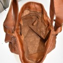 Woven vintage leather convertible shoulder bag in backpack vintage - QZ55861