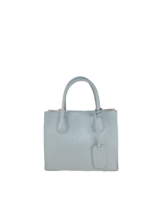 Leather hand bag 100% made Italy -...