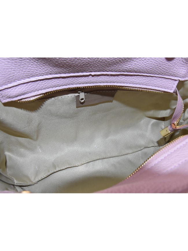 Leather handbag with shoulder strap -...