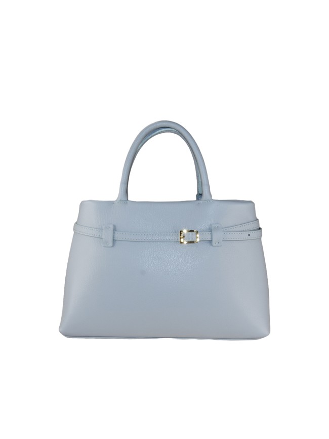 Leather handbag with shoulder strap -...