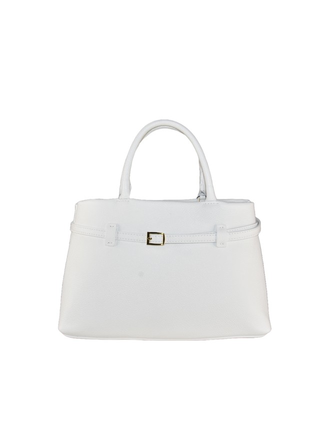 Leather handbag with shoulder strap -...