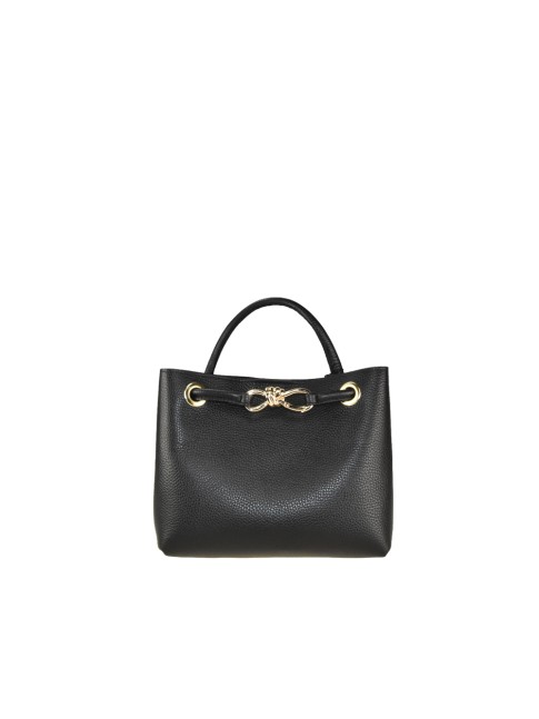 Leather handbag with...