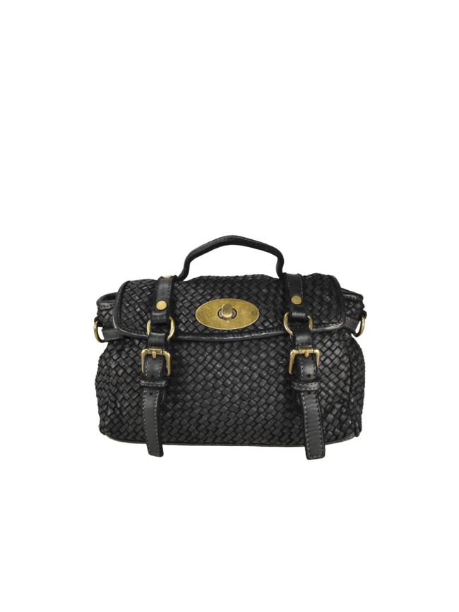 Borsa mano in vera pelle intrecciato...