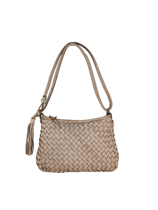 Borsa da spalla in pelle intrecciato...