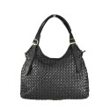 Woman washed woven leather bag - JE52857