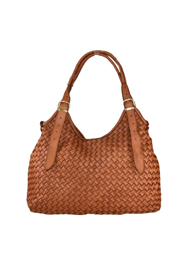 Borsa da spalla in pelle intrecciato...