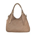 Borsa da spalla in pelle intrecciato effetto vintage - JE52857