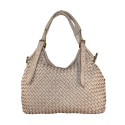 Borsa da spalla in pelle intrecciato effetto vintage - JE52857