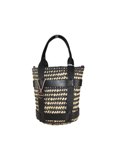 Woman straw shoulder bag -...
