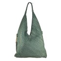 Borsa da spalla in pelle intrecciato effetto vintage - SN58864