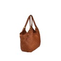 Woman washed woven leather bag - YC45850