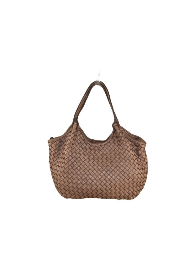 Borsa da spalla in pelle intrecciato...