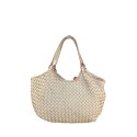 Woman washed woven leather bag - YC45850
