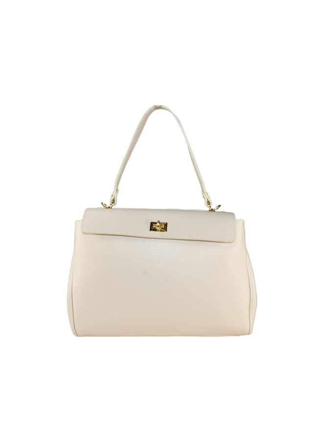 Leather hand bag 100% made Italy -...