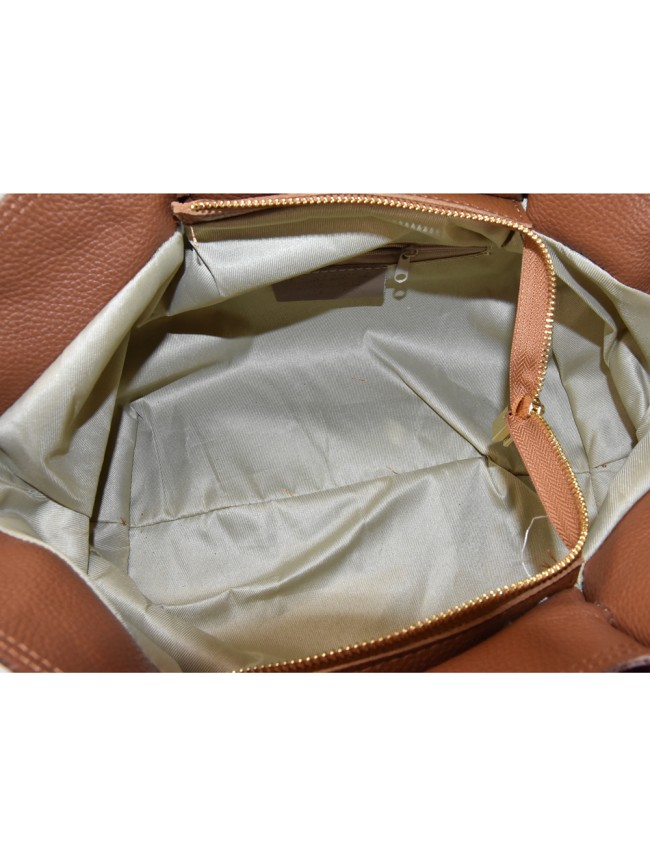 Leather hand bag 100% made Italy -...