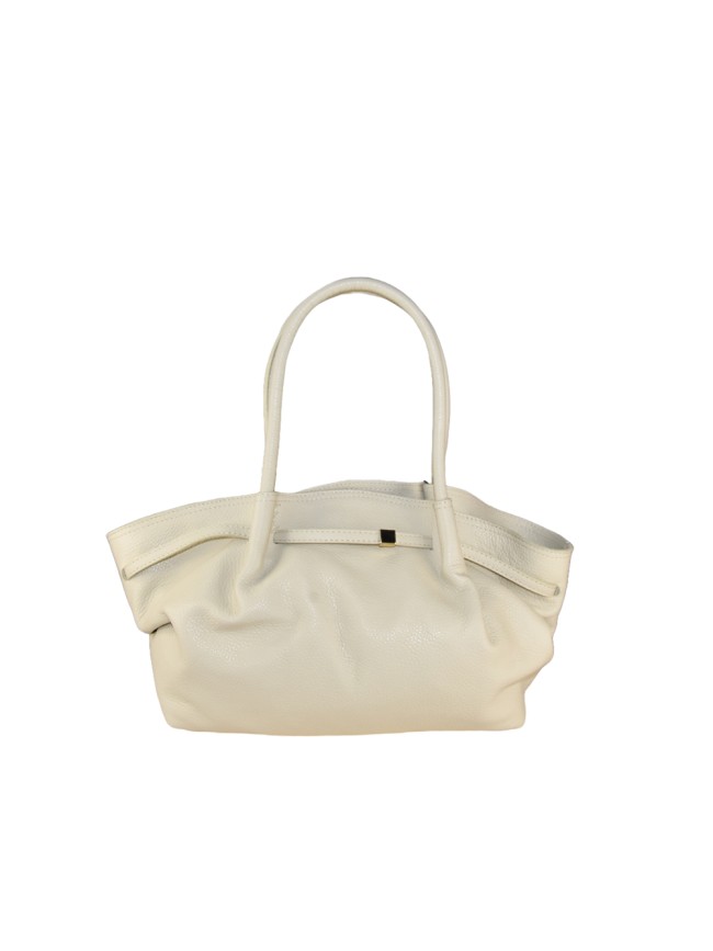 Leather hand bag 100% made Italy -...