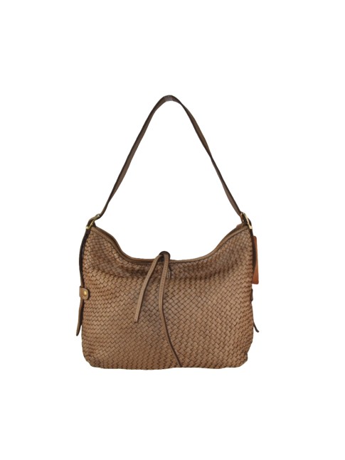 Woman vintage leather hand...