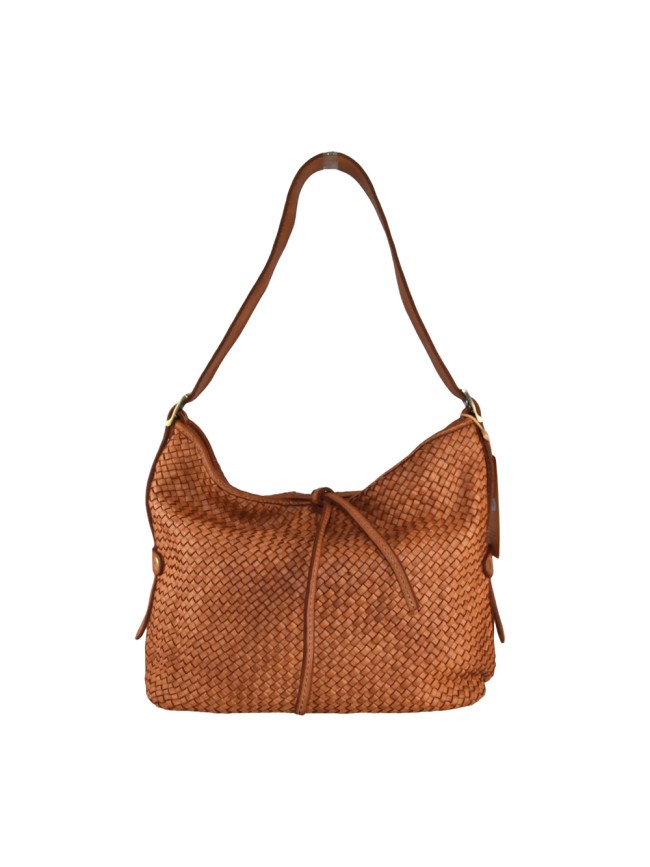 Woman vintage leather hand & shoulder bag - VT49854
