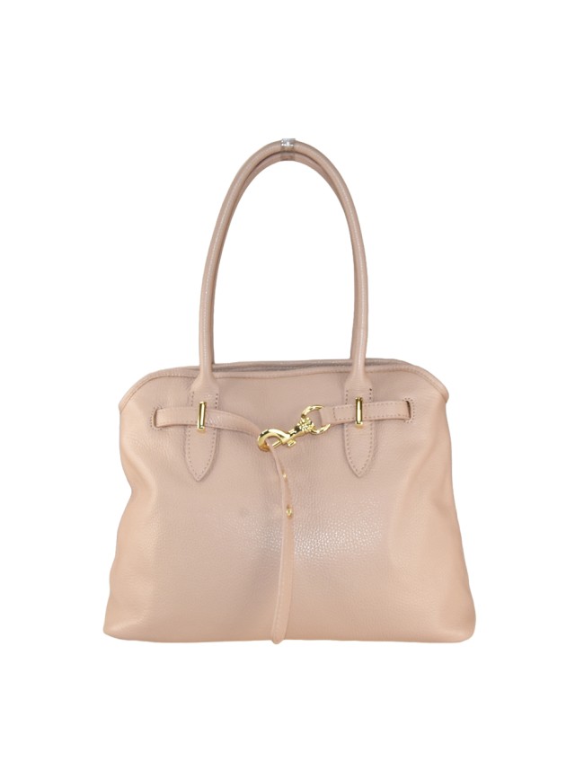 Leather shoulder bag with shoulder...