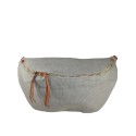 Kanvas & leather shoulder bag with shoulder strap - 6211