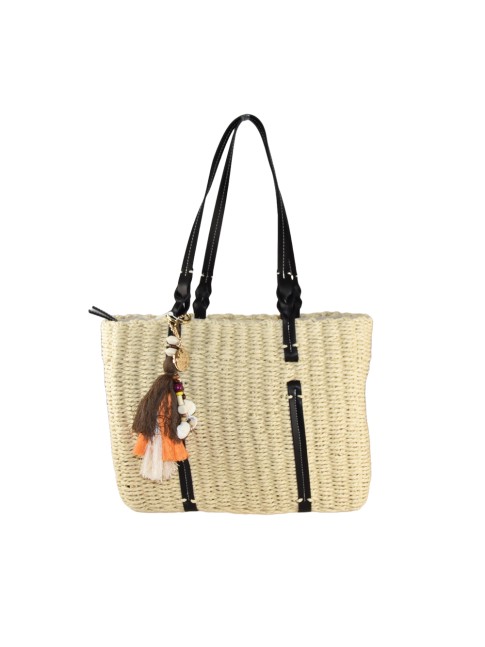 Woman straw shoulder bag -...