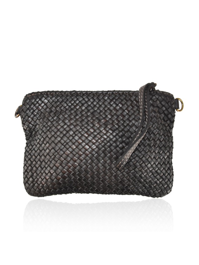 Woman washed leather pochette - AY24826