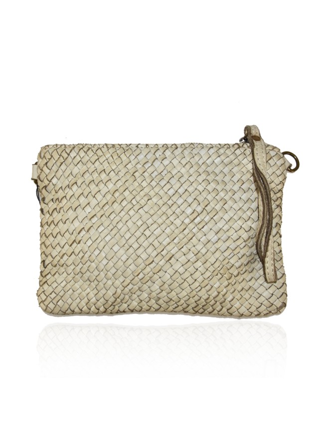 Woman washed leather pochette - AY24826