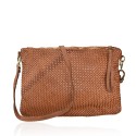 Woman washed leather pochette - AY35838