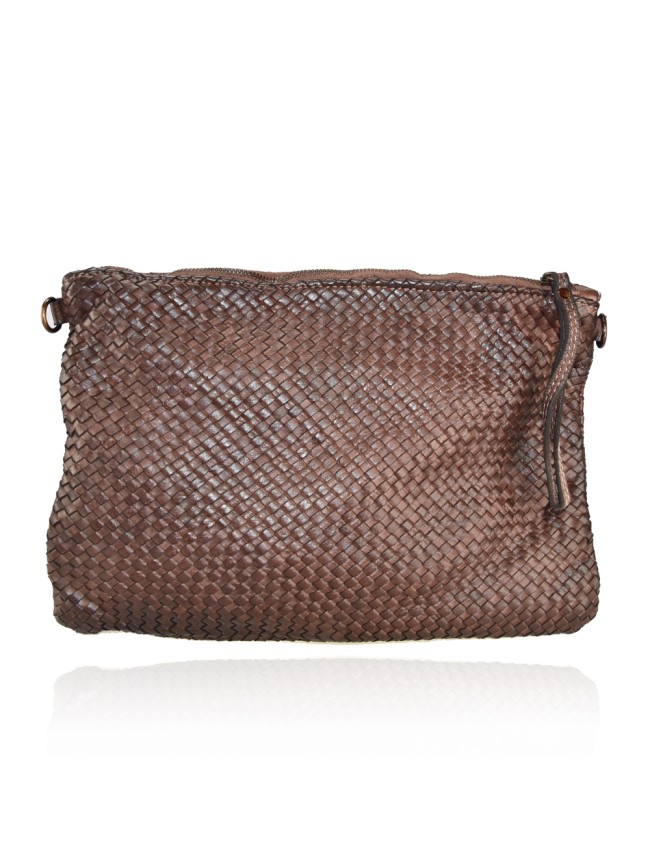 Woman washed leather pochette - AY35838