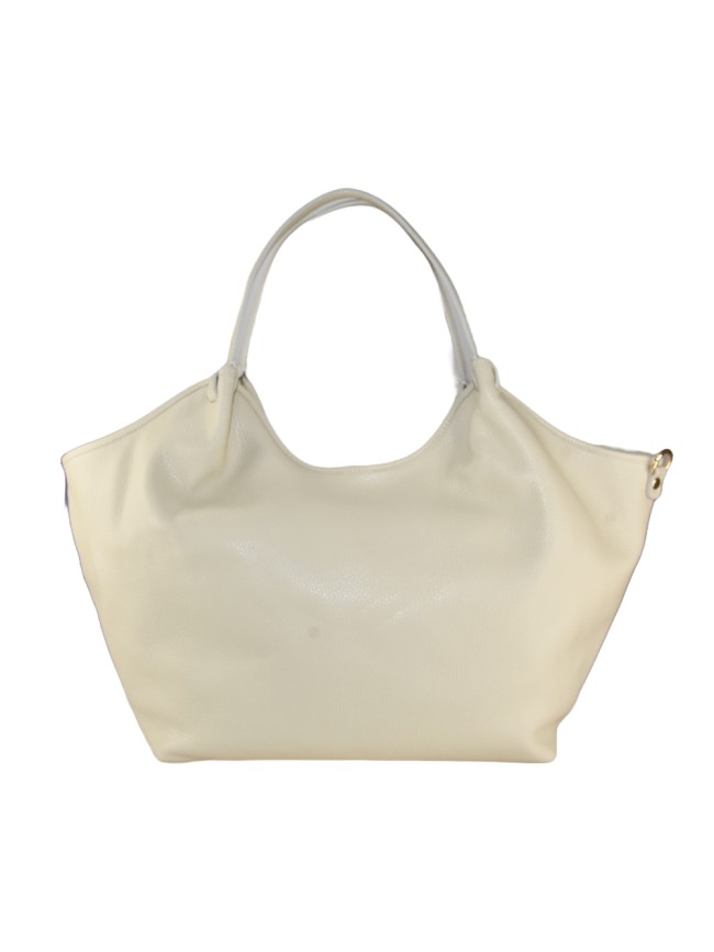 Leather handbag with shoulder strap -...