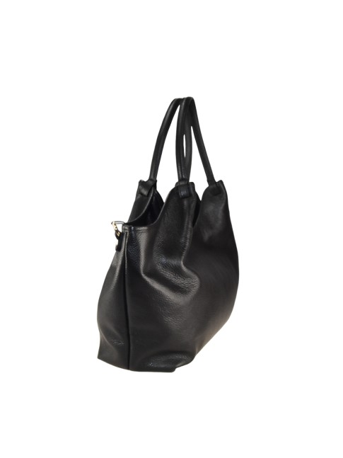 Leather handbag with... 2